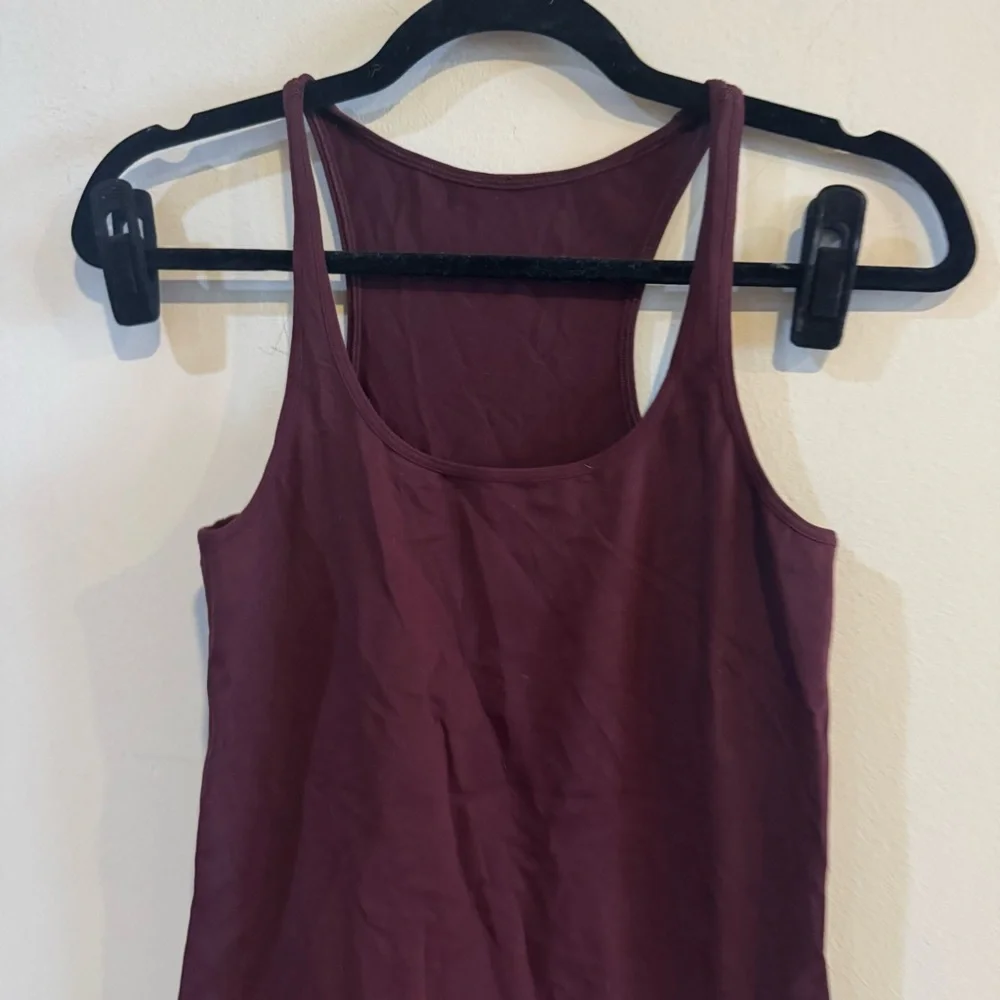 Lululemon Refresh Racer Tank Top Luon Bordeaux Drama - Picture 5 of 5